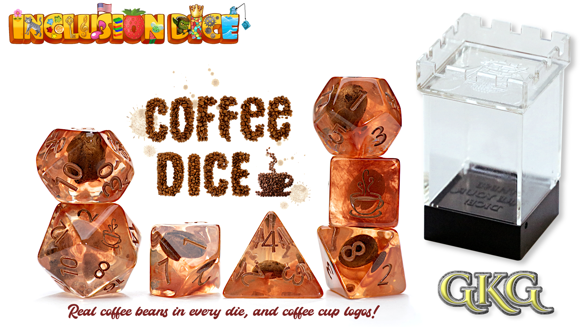 Inclusion Dice - Coffee Dice